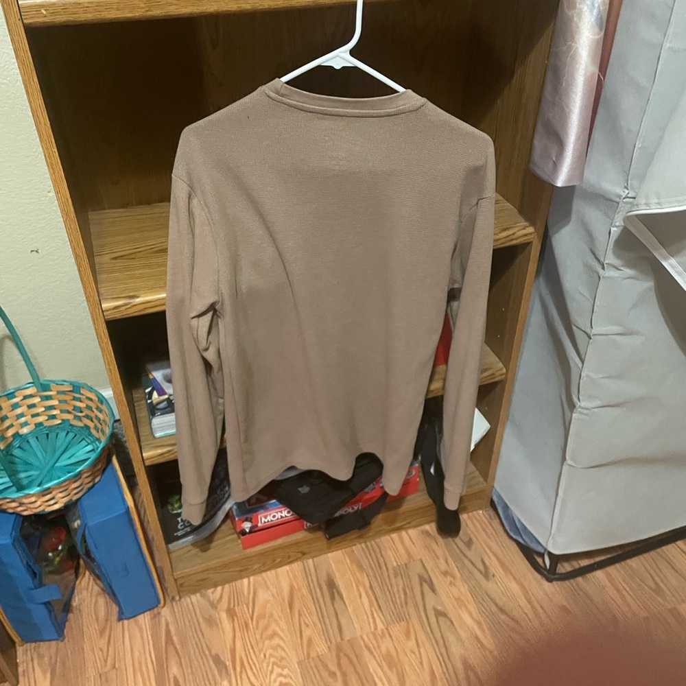 Eighty Eight Men's Tan Long Sleeve Tee - Picture 2 of 2